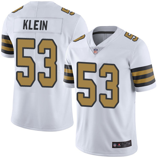 Men New Orleans Saints Limited White A J  Klein Jersey NFL Football #53 Rush Vapor Untouchable Jersey->new orleans saints->NFL Jersey
